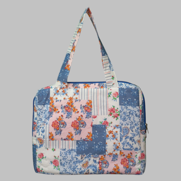 blue patch print back blue patch print back