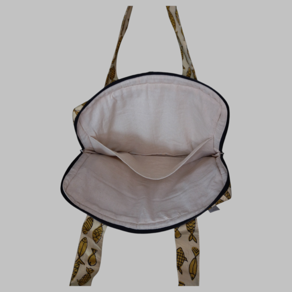 cream fish print inner