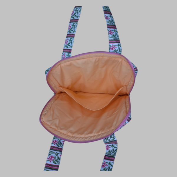 pink floral print back inner