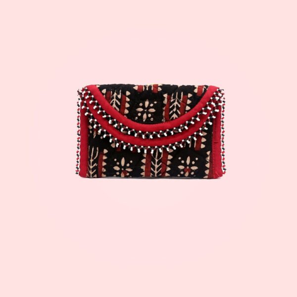 Doubleflap Purse - Small/Black Block Print - Image 2