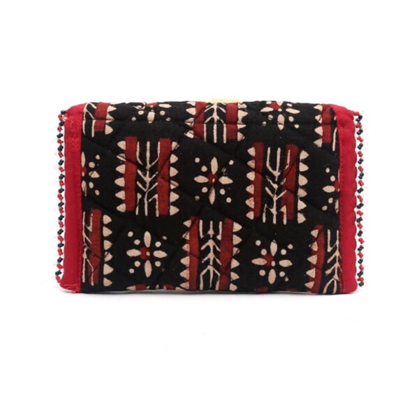 Doubleflap Purse - Small/Black Block Print - Image 3