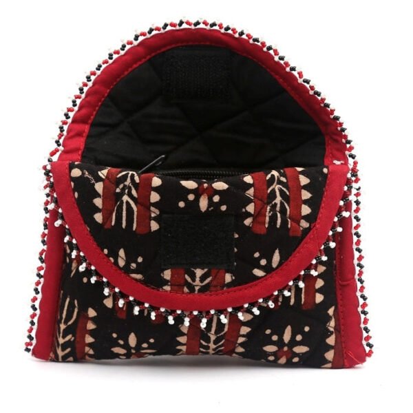 Doubleflap Purse - Small/Black Block Print - Image 4